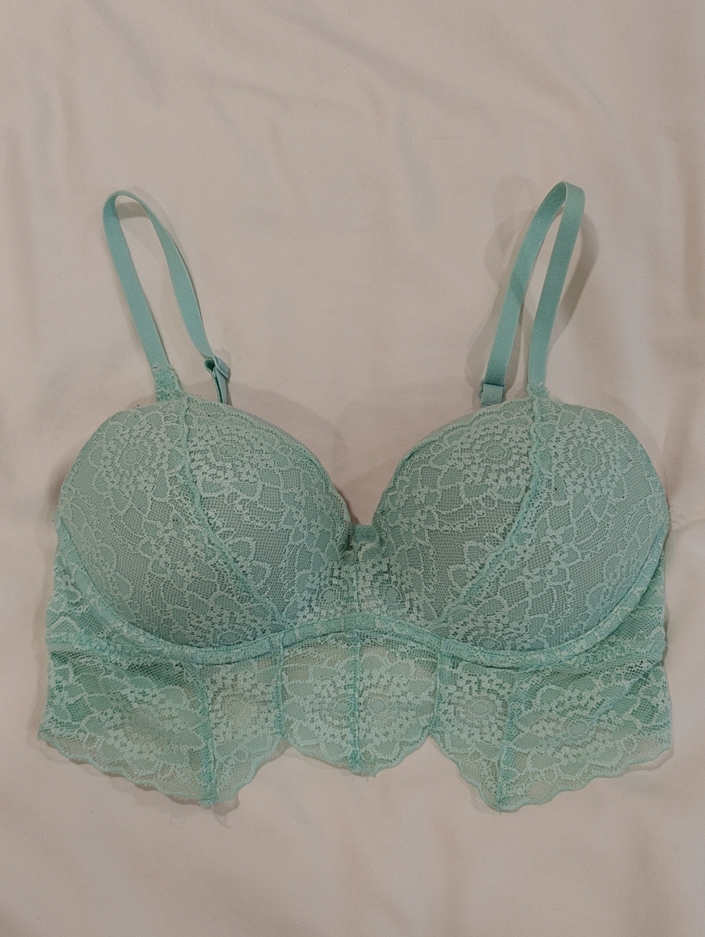 Mint Lace Longline Bra Victoria's Secret
